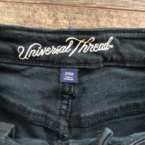 UNIVERSAL THREAD BLK HIGH RISE MIDI SHORTS 2/26R - Picture 3 of 8